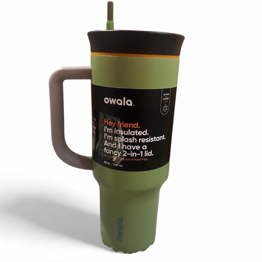 NWT Limited Edition 40 oz Owala Green Insulated Tumbler